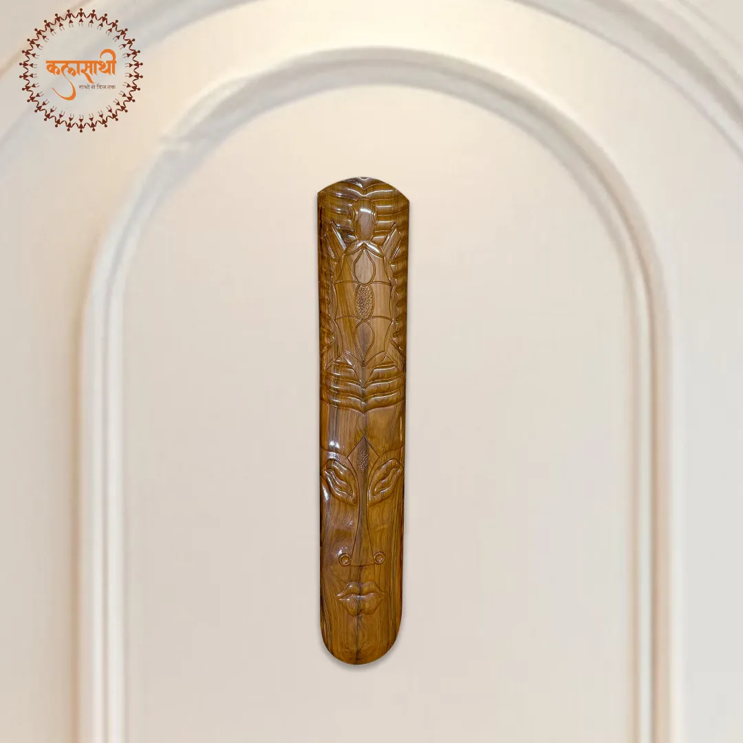 Wooden Long Tribal Face