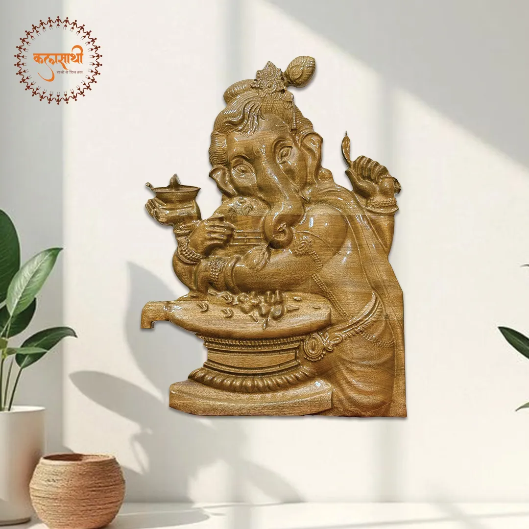 Ganesh ji Holding Shivling